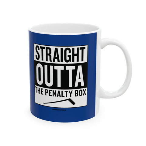 Hockey Straight out of the Penalty Box - Coffee Ceramic Mug Mug - YinzerShop