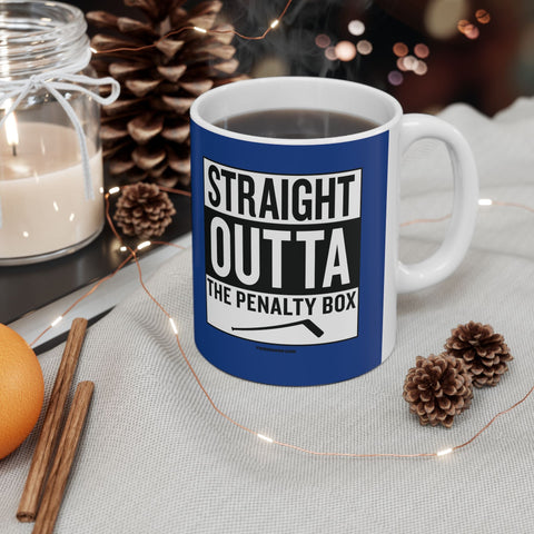 Hockey Straight out of the Penalty Box - Coffee Ceramic Mug Mug - YinzerShop