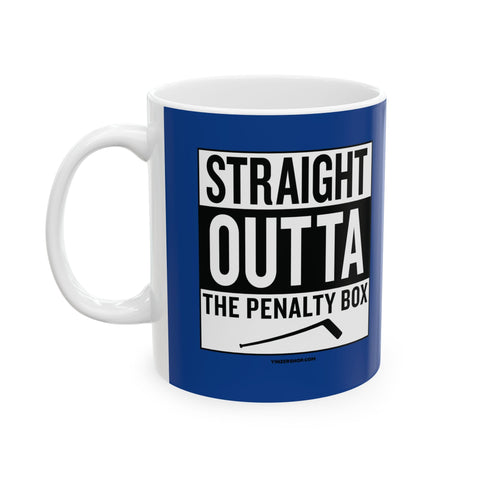 Hockey Straight out of the Penalty Box - Coffee Ceramic Mug Mug - YinzerShop