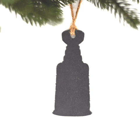 Hockey Trophy Ornament – Eco Friendly Steel Sports Trophy Keepsake With Twine Holiday Ornaments - YinzerShop