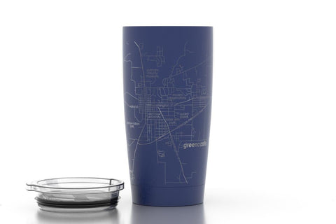 Home Town Map 20 oz Insulated Pint Tumbler Tumbler 20oz - YinzerShop