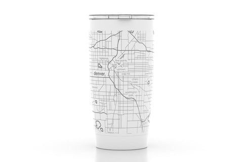 Home Town Map 20 oz Insulated Pint Tumbler Tumbler 20oz - YinzerShop