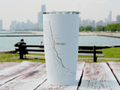 Home Town Map 20 oz Insulated Pint Tumbler Tumbler 20oz - YinzerShop