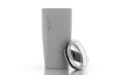 Home Town Map 20 oz Insulated Pint Tumbler Tumbler 20oz - YinzerShop