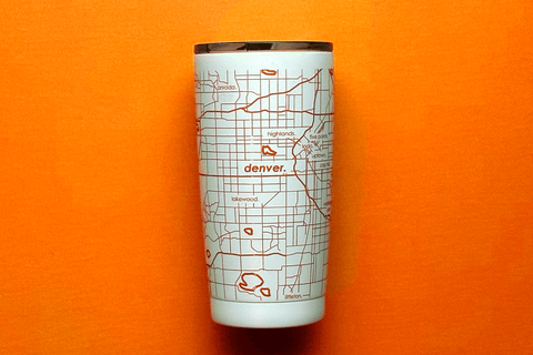 Home Town Map 20 oz Insulated Pint Tumbler Tumbler 20oz - YinzerShop
