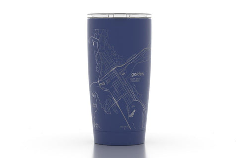 Home Town Map 20 oz Insulated Pint Tumbler Tumbler 20oz - YinzerShop
