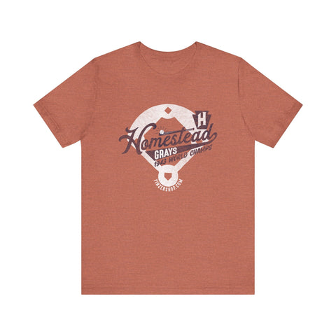 Homestead Grays - Retro Baseball - Short Sleeve Tee T-Shirt - YinzerShop