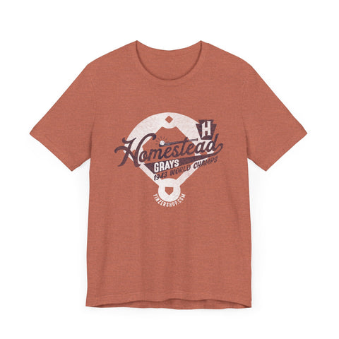 Homestead Grays - Retro Baseball - Short Sleeve Tee T-Shirt - YinzerShop