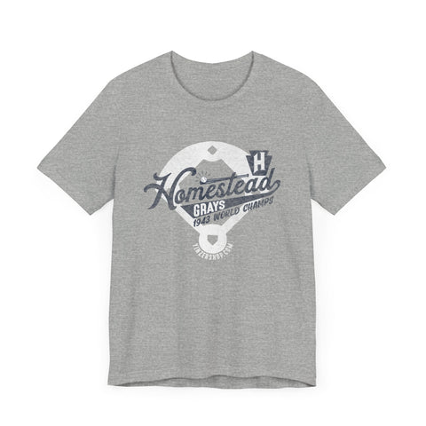Homestead Grays - Retro Baseball - Short Sleeve Tee T-Shirt - YinzerShop