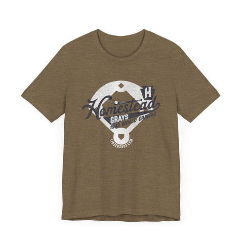 Homestead Grays - Retro Baseball - Short Sleeve Tee T-Shirt - YinzerShop