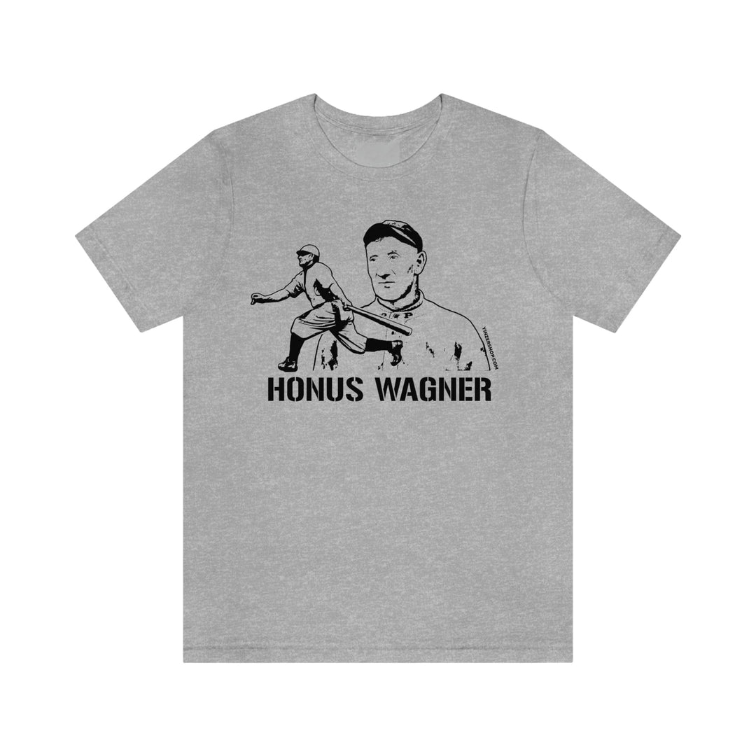 Honus Wagner Legend T-Shirt Short Sleeve Tee T-Shirt Printify Athletic Heather S 