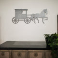 Horse and Buggy Wall Decor - Rustic Metal Wall Art Steel Sign for Indoor Display Wall Decor - YinzerShop