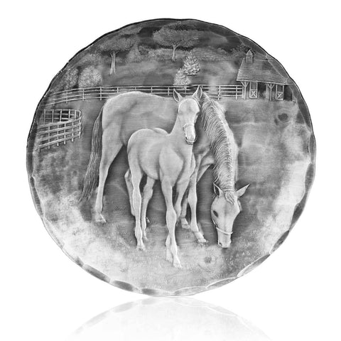 Horse Coaster by Wendell August Forge - Decorative Coaster with Stand, Rustic Home Decor Coaster - YinzerShop