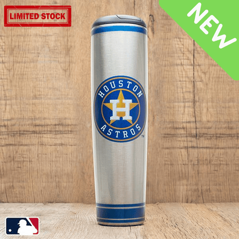 Houston Astros Metal Dugout Mug | Stainless Steel Baseball Bat Mug MLB Teams - Metal Dugout Mug Dugout Mugs®   