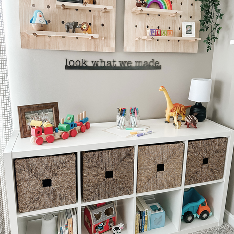 'Look What We Made' Magnetic Bar (typewriter font)