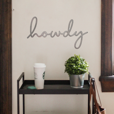 "Howdy" Script Wall Decor