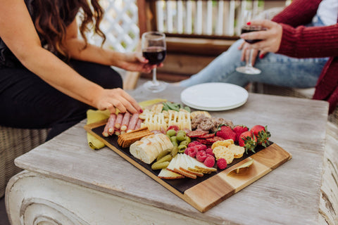 Pittsburgh Panthers - Covina Acacia and Slate Serving Tray Serveware Picnic Time Family of Brands   