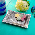 Hydrangea Truffle Tray - Hand Hammered Decorative Tray with Flower Design Tray - YinzerShop