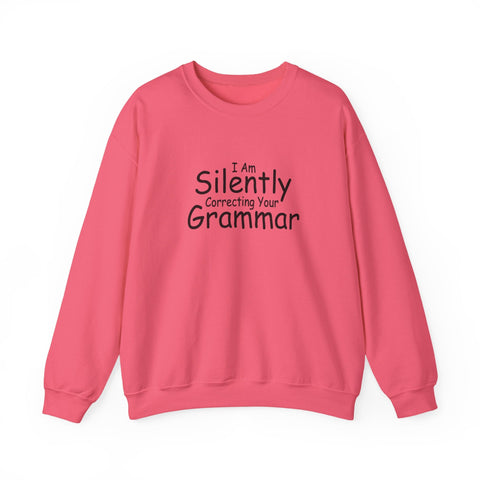 I Am Silently Correcting Your Grammar (Pittsburgh Sarcasm Series) - Heavy Blend™ Crewneck Sweatshirt Sweatshirt - YinzerShop