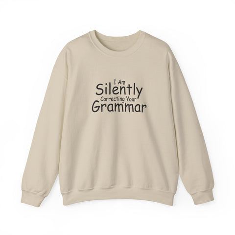 I Am Silently Correcting Your Grammar (Pittsburgh Sarcasm Series) - Heavy Blend™ Crewneck Sweatshirt Sweatshirt - YinzerShop