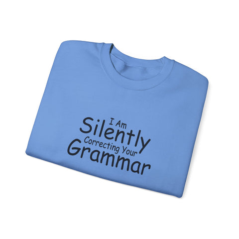 I Am Silently Correcting Your Grammar (Pittsburgh Sarcasm Series) - Heavy Blend™ Crewneck Sweatshirt Sweatshirt - YinzerShop
