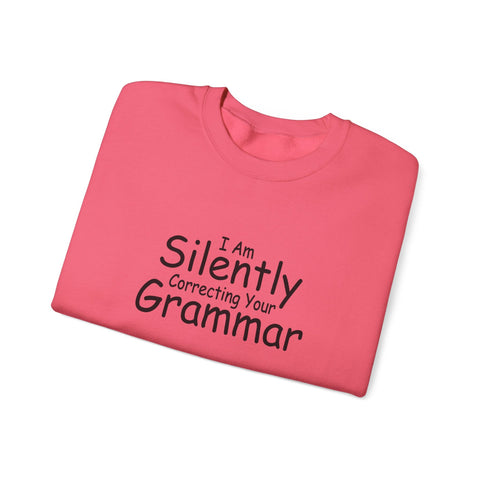 I Am Silently Correcting Your Grammar (Pittsburgh Sarcasm Series) - Heavy Blend™ Crewneck Sweatshirt Sweatshirt - YinzerShop