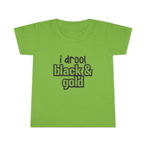 I Drool Black and Gold - Toddler T-shirt Kids Apparel - YinzerShop