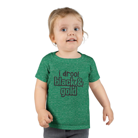 I Drool Black and Gold - Toddler T-shirt Kids Apparel - YinzerShop