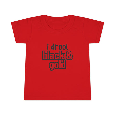 I Drool Black and Gold - Toddler T-shirt Kids Apparel - YinzerShop