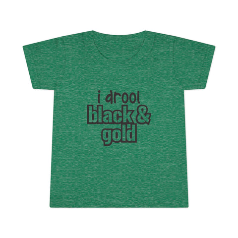 I Drool Black and Gold - Toddler T-shirt Kids Apparel - YinzerShop