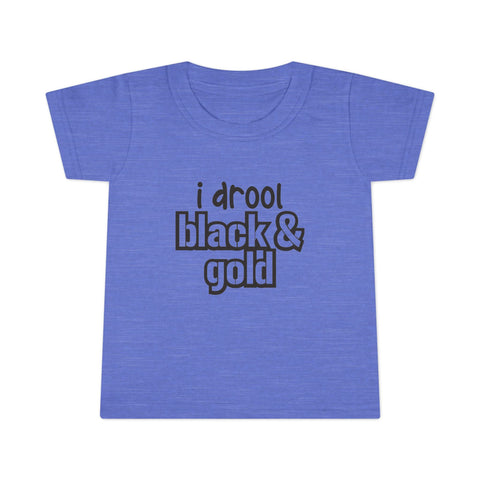 I Drool Black and Gold - Toddler T-shirt Kids Apparel - YinzerShop