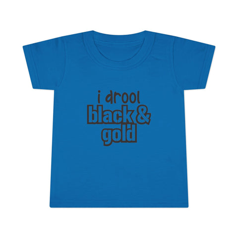 I Drool Black and Gold - Toddler T-shirt Kids Apparel - YinzerShop