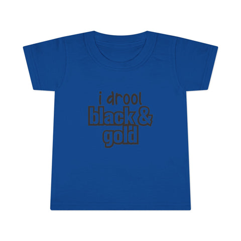 I Drool Black and Gold - Toddler T-shirt Kids Apparel - YinzerShop