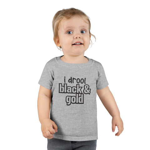 I Drool Black and Gold - Toddler T-shirt Kids Apparel - YinzerShop