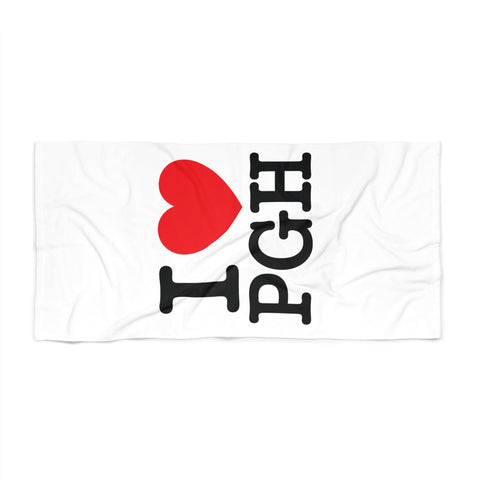 I Heart PGH - Beach Towel Home Decor - YinzerShop