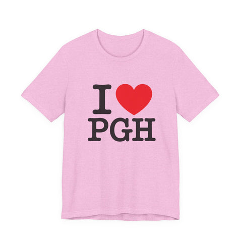 I Heart PGH - Unisex Jersey Short Sleeve Tee T-Shirt - YinzerShop