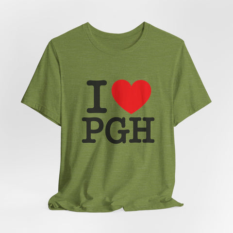 I Heart PGH - Unisex Jersey Short Sleeve Tee T-Shirt - YinzerShop