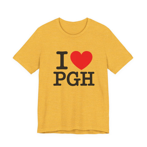 I Heart PGH - Unisex Jersey Short Sleeve Tee T-Shirt - YinzerShop