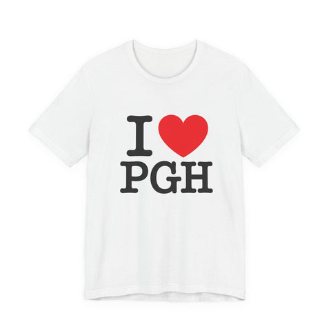I Heart PGH - Unisex Jersey Short Sleeve Tee T-Shirt - YinzerShop