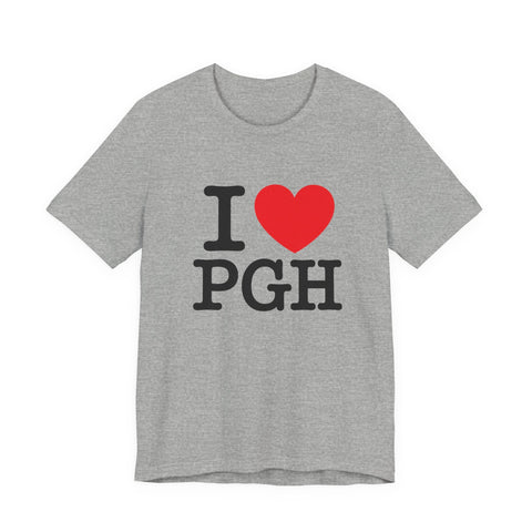 I Heart PGH - Unisex Jersey Short Sleeve Tee T-Shirt - YinzerShop