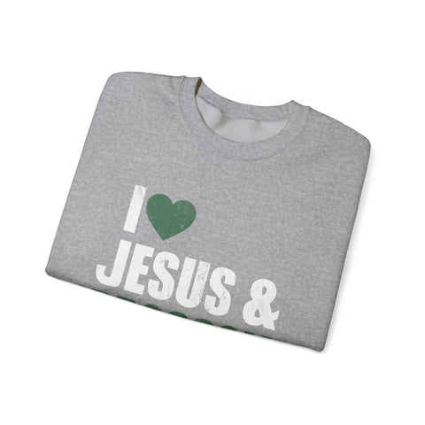 I Love Jesus and Broccoli - Heavy Blend™ Crewneck Sweatshirt Sweatshirt - YinzerShop