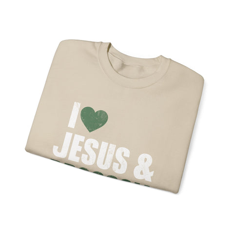 I Love Jesus and Broccoli - Heavy Blend™ Crewneck Sweatshirt Sweatshirt - YinzerShop