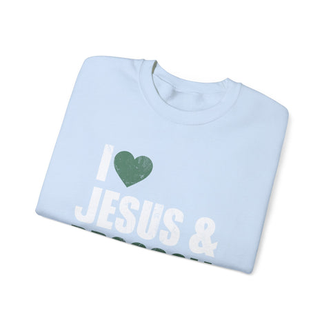 I Love Jesus and Broccoli - Heavy Blend™ Crewneck Sweatshirt Sweatshirt - YinzerShop