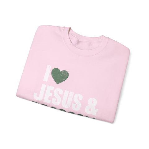 I Love Jesus and Broccoli - Heavy Blend™ Crewneck Sweatshirt Sweatshirt - YinzerShop
