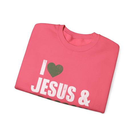 I Love Jesus and Broccoli - Heavy Blend™ Crewneck Sweatshirt Sweatshirt - YinzerShop