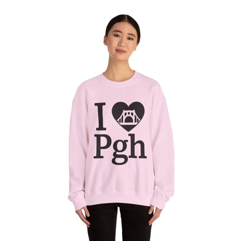 I Love PGH - Heavy Blend™ Crewneck Sweatshirt Sweatshirt - YinzerShop