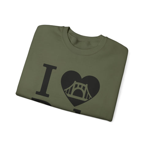 I Love PGH - Heavy Blend™ Crewneck Sweatshirt Sweatshirt - YinzerShop
