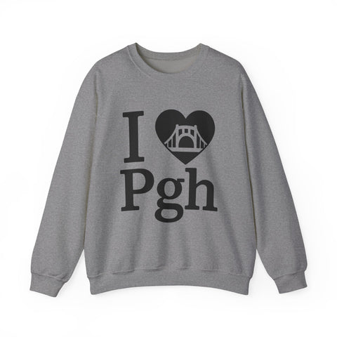 I Love PGH - Heavy Blend™ Crewneck Sweatshirt Sweatshirt - YinzerShop