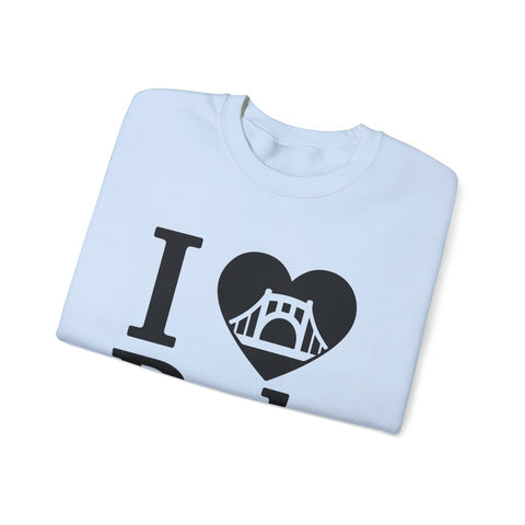 I Love PGH - Heavy Blend™ Crewneck Sweatshirt Sweatshirt - YinzerShop