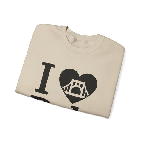 I Love PGH - Heavy Blend™ Crewneck Sweatshirt Sweatshirt - YinzerShop